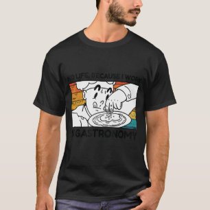 Camiseta Vintage chef cita Nenhuma vida eu trabalho em gast