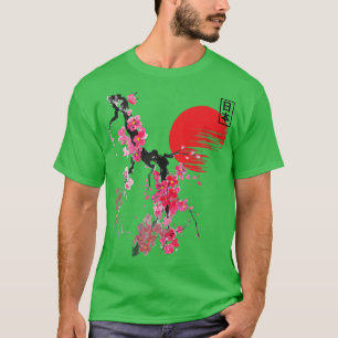 Camiseta Vintage Cherry Blossom Flores Sakura Japonês Sak