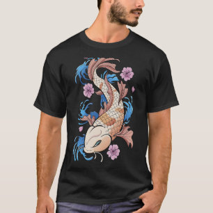 Camiseta Vintage Cherry Blossom I Peixe Japonês I Koi Carp