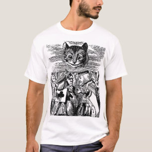 Camiseta Vintage Cheshire Cat de Alice no País das Maravilh