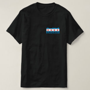 Camiseta Vintage Chicago Flag Skyline