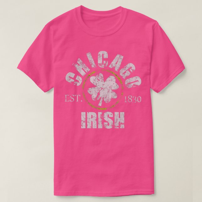 Camiseta Vintage Chicago Irish Heritage (Frente do Design)