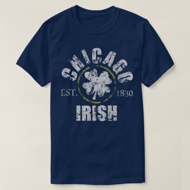 Camiseta Vintage Chicago Irish Heritage (Frente do Design)