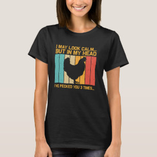 Camiseta Vintage Chicken Design Para Homens Mulheres Chicke