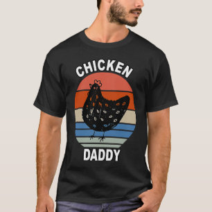 Camiseta Vintage Chicken Pai Funny Chicken lança Fazenda Fa
