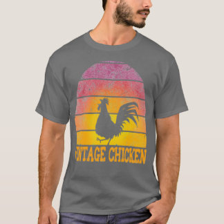 Camiseta Vintage Chicken Sunset Design Triblend