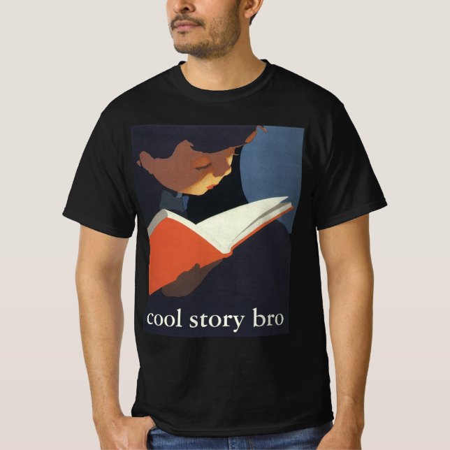 Camiseta Vintage Child Lendo um Livro da Biblioteca (Frente)