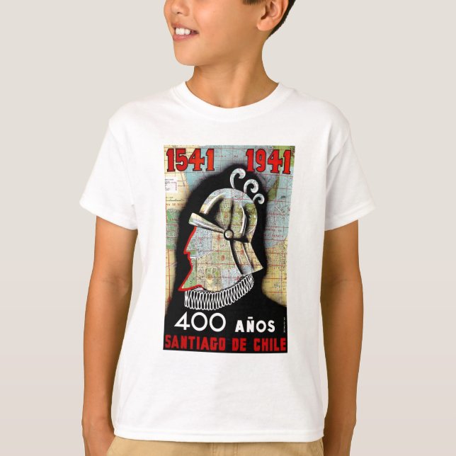 Camiseta Vintage Chile Santiago Viagem (Frente)