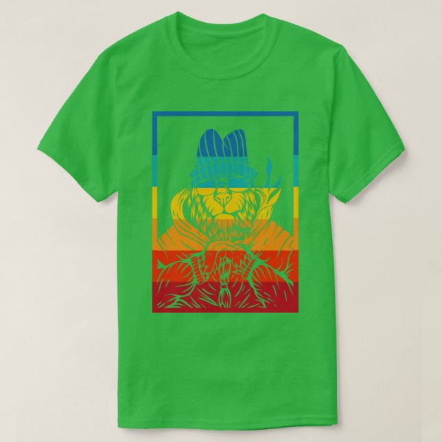Camiseta Vintage Chill Lion (Frente do Design)