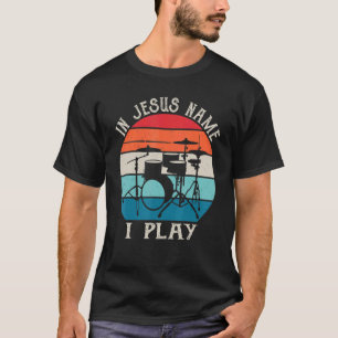 Camiseta Vintage Christian Rock Drummers Brinca Com Jesus