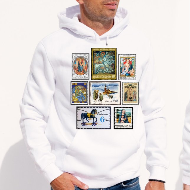 Camiseta Vintage Christmas Postage Stamp  (Criador carregado)