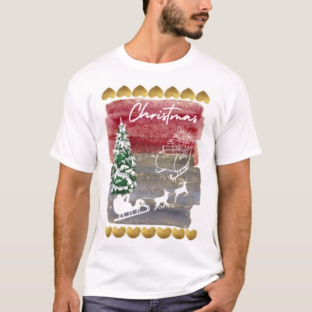 Camiseta Vintage Christmas trees  (Frente)