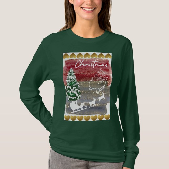 Camiseta Vintage Christmas trees  (Frente)