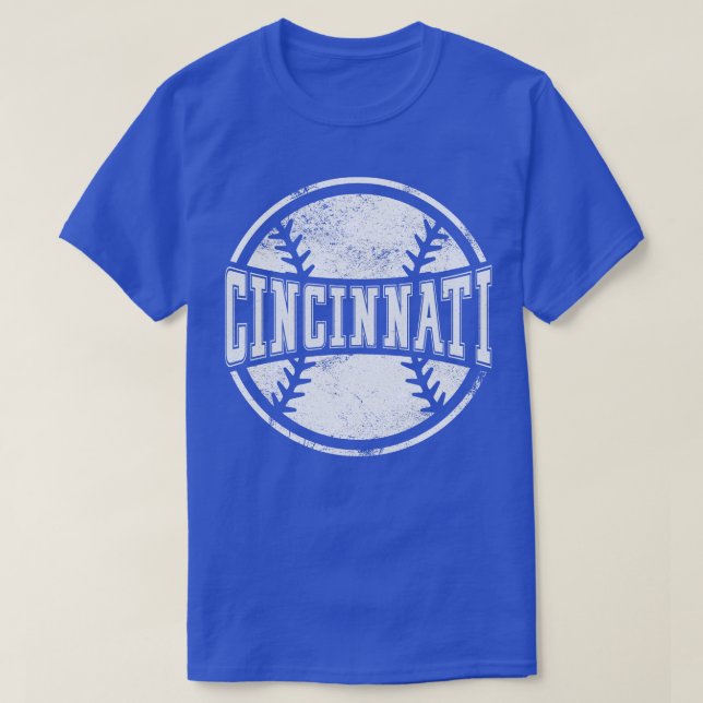 Camiseta Vintage Cincinnati Baseball Team Presente (Frente do Design)