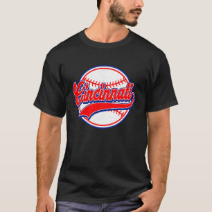 Camiseta Vintage Cincinnati Cityscape Baseball Men Women K
