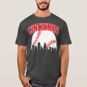 Camiseta Vintage Cincinnati Skyline City Gameday Retro Vint