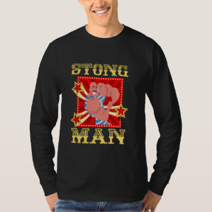 Camiseta Vintage Circus Strongman Circus Costume BirthDay P