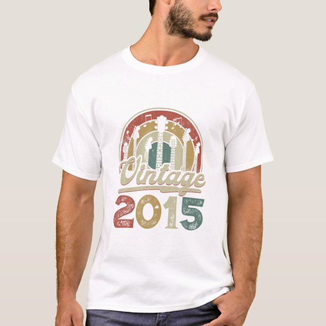 Camiseta Vintage City 2015 Homens Mulheres Criança (Frente)