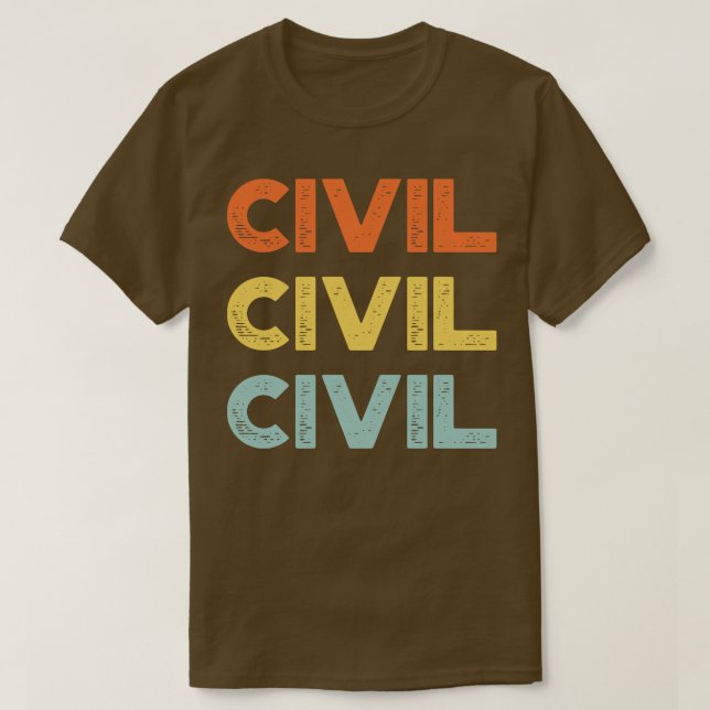 Camiseta Vintage Civil Retro Sunset (Frente do Design)