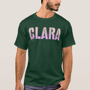 Camiseta Vintage CLARA Girls Name Grunge Pink Custom Birthd