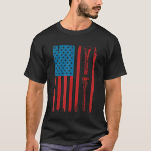 Camiseta Vintage Clarinet American Flag Clarinet 4th De Jul