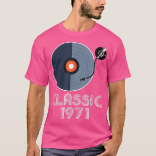 Camiseta Vintage Classic 1971 Vinyl Record Music Lov