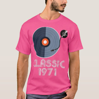 Camiseta Vintage Classic 1971 Vinyl Record Music Lov