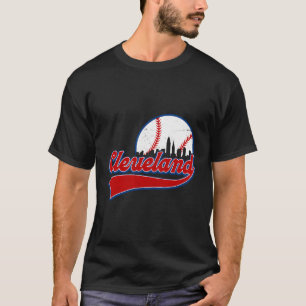 Camiseta Vintage Cleveland City Centro Skylines Baseball