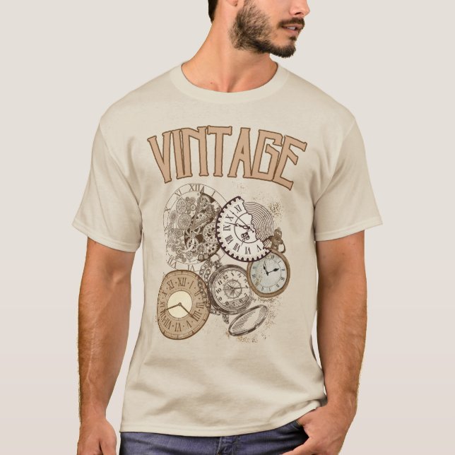 Camiseta Vintage Clock T-Shirt (Frente)
