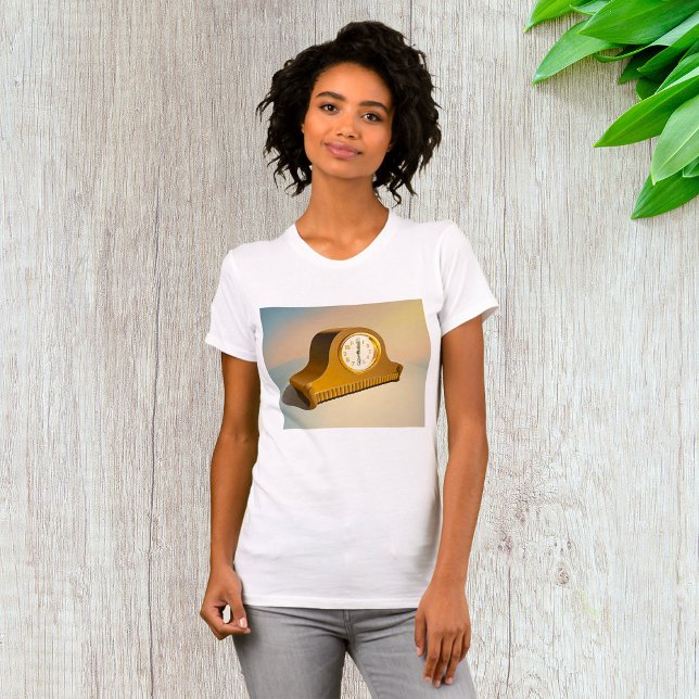 Camiseta Vintage Clock Womens T-Shirt (Criador carregado)
