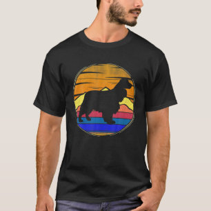Camiseta Vintage Cocker Spaniel Retro Sunset Funny Pets Cão