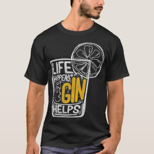 Camiseta Vintage Cocktail Gin Lover Cote Vida Acontece Gin