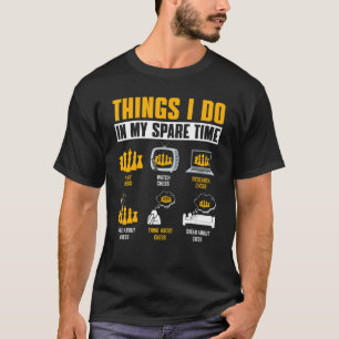 Camiseta Vintage Coisas Que Faço Em Meus Jogadores De Xadre