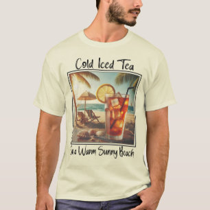 Camiseta Vintage Cold Tea em Sunny Beach