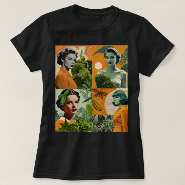 Camiseta Vintage Collage T-Shirt (Frente do Design)