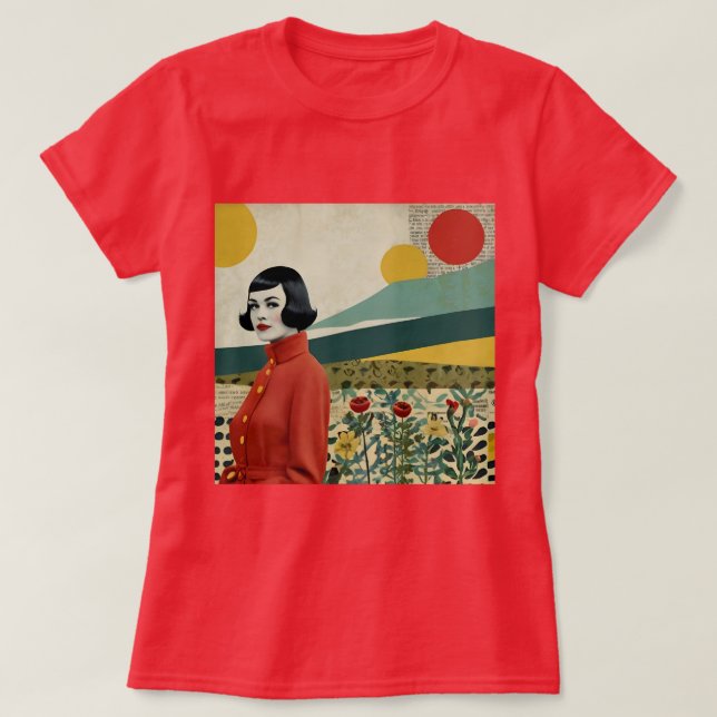 Camiseta Vintage Collage T-Shirt (Frente do Design)