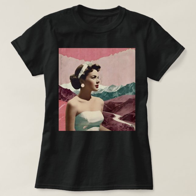 Camiseta Vintage Collage T-Shirt (Frente do Design)