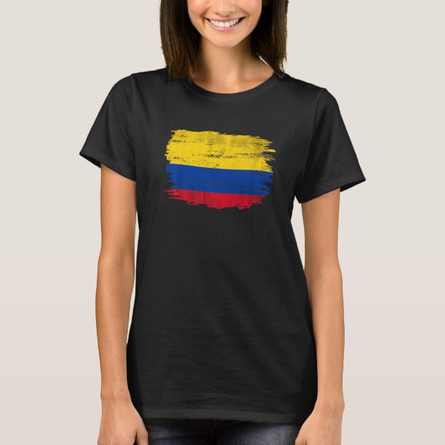 Camiseta Vintage Colombia Flag (Frente)