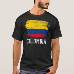 Camiseta Vintage Colombia Flag