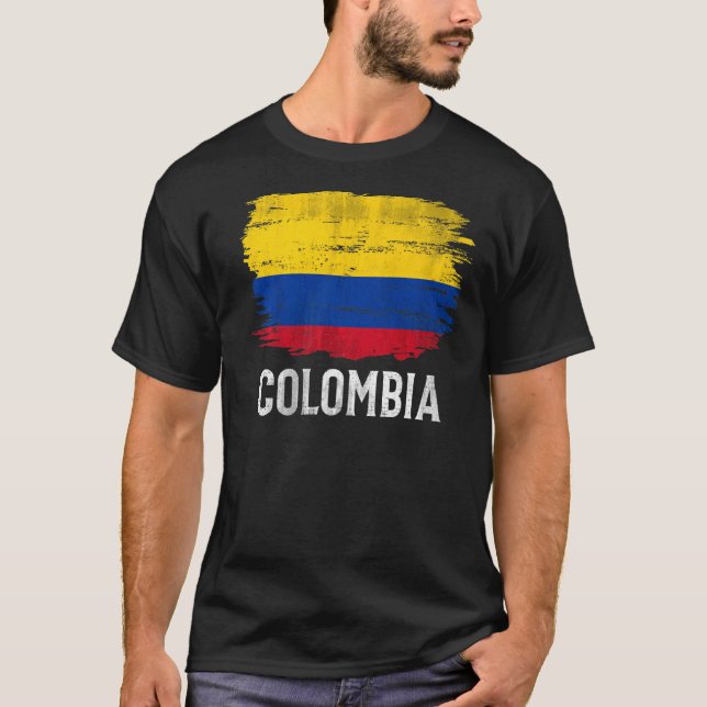 Camiseta Vintage Colombia Flag (Frente)