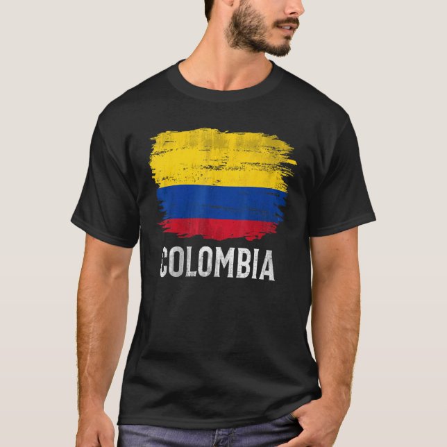 Camiseta Vintage Colombia Flag (Frente)