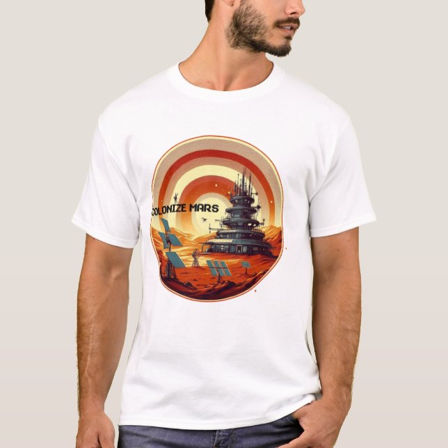 CAMISETA VINTAGE COLONIZE MARS (Frente)