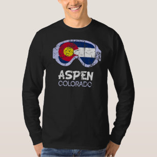 Camiseta Vintage Colorado Flag Skigle Aspen Mountain