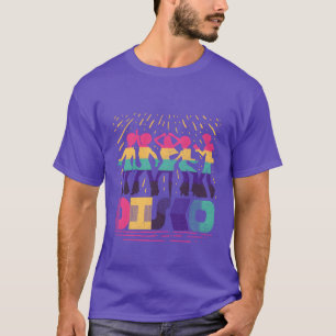 Camiseta Vintage Colorido Funky Anos 70 Disco Dançando vint