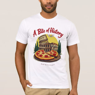 Camiseta Vintage Colosseum Roma & Neapolitan Pizza Art
