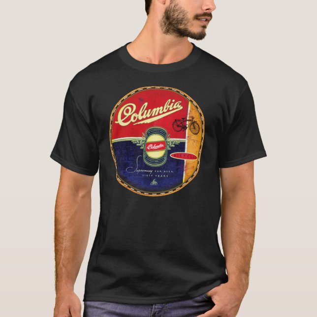 Camiseta Vintage Columbia - Sinal de Bicicleta (Frente)