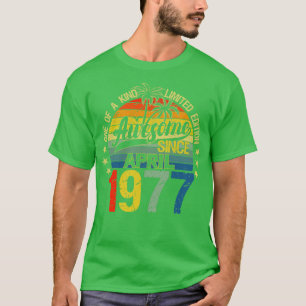 Camiseta Vintage com 45 anos abril de 1977 Decorações 45th