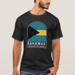 Camiseta Vintage com desconforto na bandeira das Bahamas<br><div class="desc">O emblema angustiado das Bahamas,  que inclui a bandeira e o casaco de armas.</div>