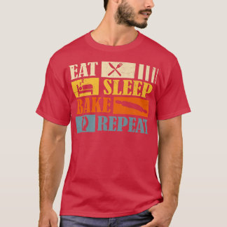 Camiseta Vintage Coma Assar do Sono Repetir Presentes Engra