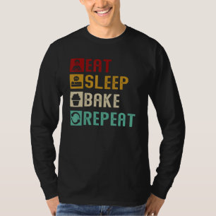 Camiseta Vintage Coma Assar do Sono Repetir Torneira Funny